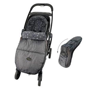 Stroller Footmuff, Stroller Hooded Blanket, Stroller Bunting Bag, Heather Grey